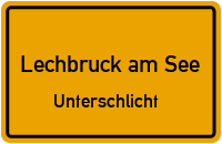 Straßenverzeichnis Lechbruck am See Unterschlicht