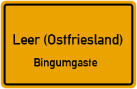 Straßen in Leer (Ostfriesland) Bingumgaste