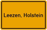 City Sign Leezen, Holstein