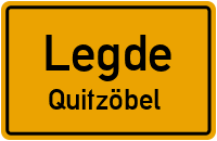 Ortsschild Legde / Quitzöbel
