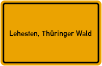 City Sign Lehesten, Thüringer Wald
