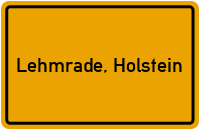 City Sign Lehmrade, Holstein