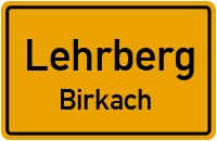 Straßenverzeichnis Lehrberg Birkach