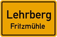 Straßenverzeichnis Lehrberg Fritzmühle