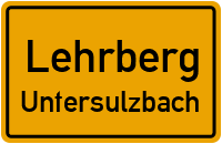 Straßenverzeichnis Lehrberg Untersulzbach