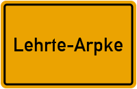 City Sign Lehrte-Arpke