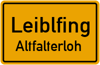 Straßenverzeichnis Leiblfing Altfalterloh