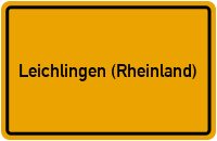 Ortsschild von Stadt Leichlingen (Rheinland) in Nordrhein-Westfalen
