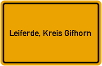 City Sign Leiferde, Kreis Gifhorn
