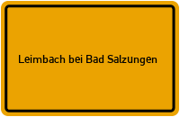 City Sign Leimbach bei Bad Salzungen
