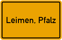 City Sign Leimen, Pfalz