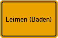 Ortsschild von Stadt Leimen (Baden) in Baden-Württemberg