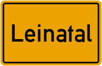 Ortsschild von Gemeinde Leinatal in Thüringen