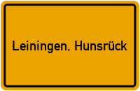 City Sign Leiningen, Hunsrück