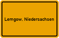 Ortsschild von Gemeinde Lemgow, Niedersachsen in Niedersachsen