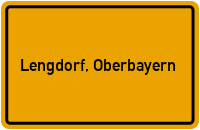 City Sign Lengdorf, Oberbayern