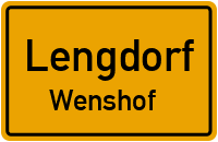 Straßen in Lengdorf Wenshof