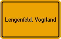 Ortsschild von Stadt Lengenfeld, Vogtland in Sachsen