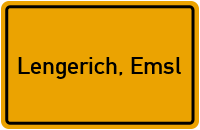 Ortsschild von Gemeinde Lengerich, Emsl in Niedersachsen