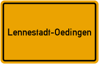 Ortsschild Lennestadt-Oedingen