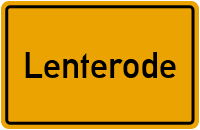Ortsschild von Gemeinde Lenterode in Thüringen