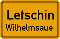 Wilhelmsauer Dorfstraße in LetschinWilhelmsaue
