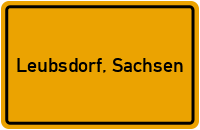 City Sign Leubsdorf, Sachsen