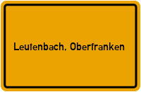 City Sign Leutenbach, Oberfranken