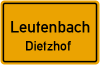 Straßen in Leutenbach Dietzhof