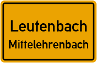 Straßen in Leutenbach Mittelehrenbach