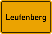 Ortsschild von Stadt Leutenberg in Thüringen