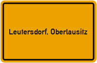 City Sign Leutersdorf, Oberlausitz