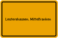 City Sign Leutershausen, Mittelfranken
