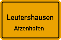Straßenverzeichnis Leutershausen Atzenhofen