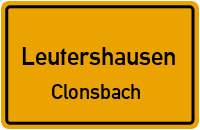 Straßenverzeichnis Leutershausen Clonsbach