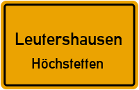 Straßenverzeichnis Leutershausen Höchstetten