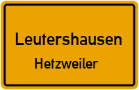 Straßenverzeichnis Leutershausen Hetzweiler