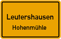 Straßenverzeichnis Leutershausen Hohenmühle
