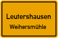 Straßenverzeichnis Leutershausen Weihersmühle