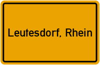 City Sign Leutesdorf, Rhein