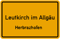 Straßenverzeichnis Leutkirch im Allgäu Herbrazhofen