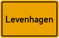 Ortsschild von Levenhagen in Mecklenburg-Vorpommern