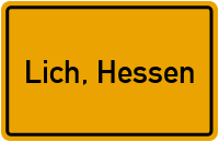 City Sign Lich, Hessen