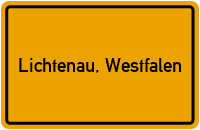 City Sign Lichtenau, Westfalen