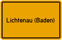 City Sign Lichtenau (Baden)