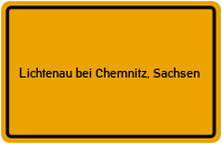 City Sign Lichtenau bei Chemnitz, Sachsen