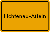 Ortsschild Lichtenau-Atteln