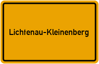 Ortsschild Lichtenau-Kleinenberg