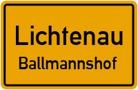 Straßen in Lichtenau Ballmannshof