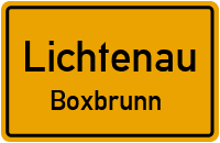 Straßen in Lichtenau Boxbrunn